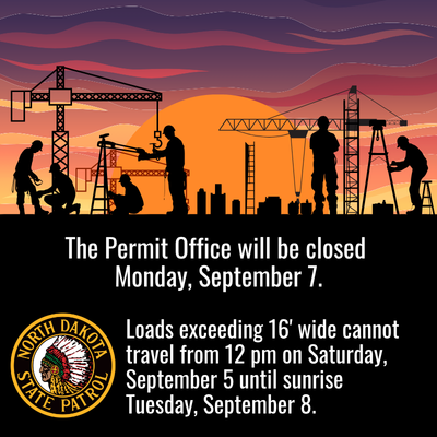 Permit office closed September 7 for Labor Day