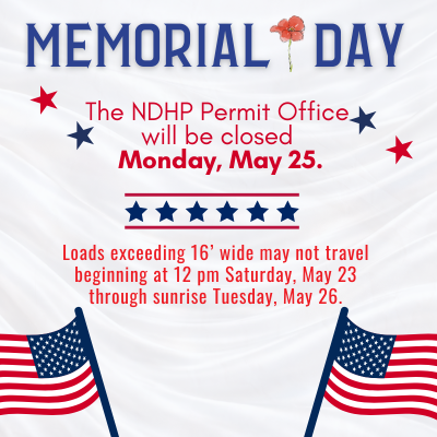 Permit Office closed May 25