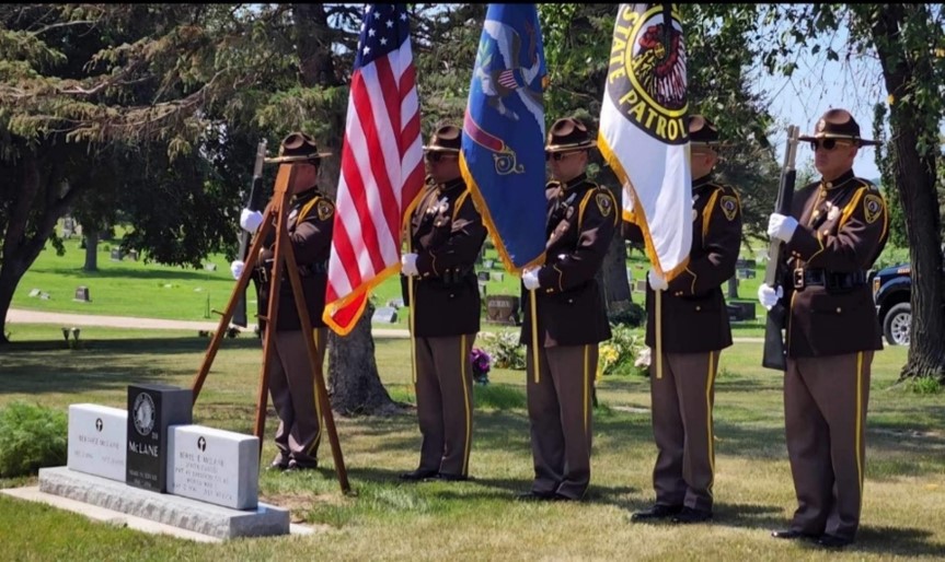 NDHP Honor Guard at the memorial dedication on Augst 1, 2022.