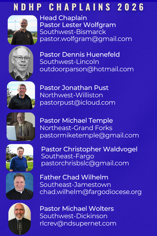 A listing of the agency's chaplains and their photos