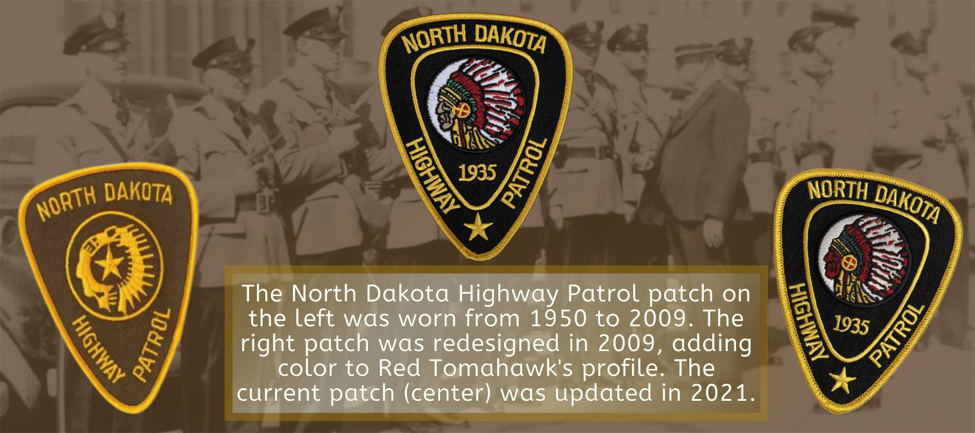 Three NDHP historical patches.